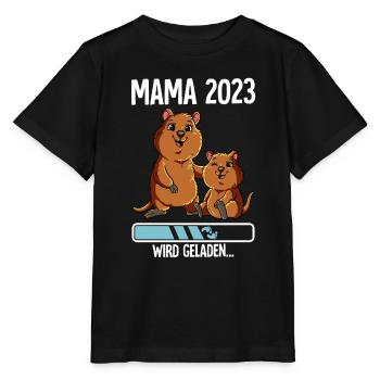 Werdende Mama 2023 - Stanley/Stella Kinder T-Shirt MINI CREATOR  - Schwarz - Vorne - Mikhail (115cm)