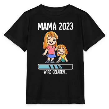 Werdende Mama 2023 - Stanley/Stella Kinder T-Shirt MINI CREATOR  - Schwarz - Vorne - Mikhail (115cm)