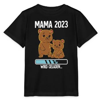 Werdende Mama 2023 - Stanley/Stella Kinder T-Shirt MINI CREATOR  - Schwarz - Vorne - Mikhail (115cm)