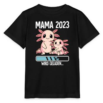Werdende Mama 2023 - Stanley/Stella Kinder T-Shirt MINI CREATOR  - Schwarz - Vorne - Mikhail (115cm)