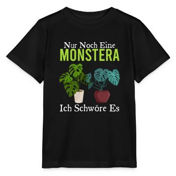 Nur Noch Eine Monstera Ich Schwöre Es - Stanley/Stella Kinder T-Shirt MINI CREATOR  - Schwarz - Vorne - Mikhail (115cm)
