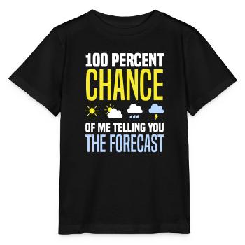 Weather Weatherman Storm Chaser Gift - Stanley/Stella MINI CREATOR Kids’ T-Shirt - black - Front - Mikhail (115cm)