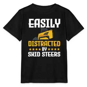 Drôle de chargeuse compacte - T-shirt bio MINI CREATOR Stanley/Stella Enfant - noir - Devant - Mikhail (115cm)