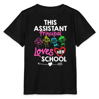 Chef d’établissement Directeur Directeur Directeur de la direction de l’école - T-shirt bio MINI CREATOR Stanley/Stella Enfant - noir - Devant - Mikhail (115cm)