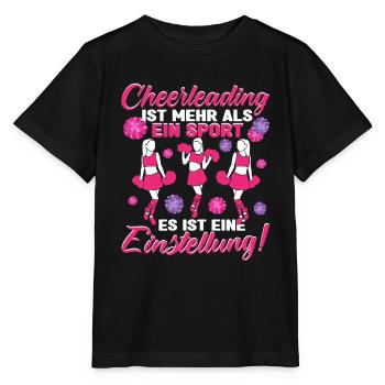 Cheerleader Cheerleading Mehr als ein Sport - Stanley/Stella Kinder T-Shirt MINI CREATOR  - Schwarz - Vorne - Mikhail (115cm)