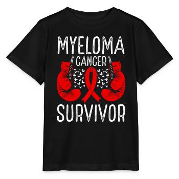Myeloma Cancer Survivor Awareness Ribbon Month - Stanley/Stella MINI CREATOR Kids’ T-Shirt - black - Front - Mikhail (115cm)
