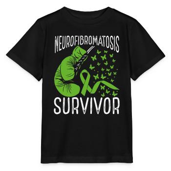 Neurofibromatosis Survivor Awareness Ribbon Month - Stanley/Stella MINI CREATOR Kids’ T-Shirt - black - Front - Mikhail (115cm)
