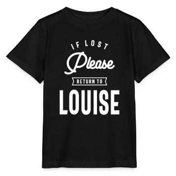 Louise Personalisierter Name - Stanley/Stella Kinder T-Shirt MINI CREATOR  - Schwarz - Vorne - Mikhail (115cm)