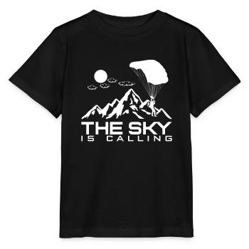 The Sky Is Calling Fallschirm - Stanley/Stella Kinder T-Shirt MINI CREATOR  - Schwarz - Vorne - Mikhail (115cm)