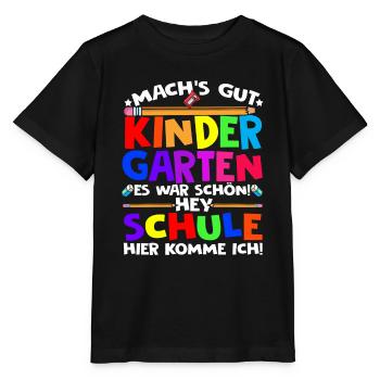 Schuleinfang Schuleinführung Geschenk für Schulkin - Stanley/Stella Kinder T-Shirt MINI CREATOR  - Schwarz - Vorne - Mikhail (115cm)