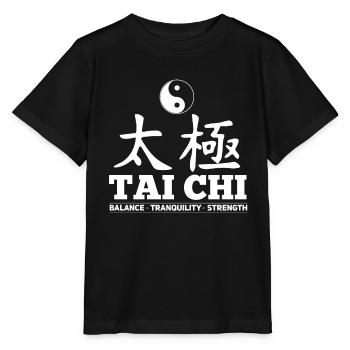 Tai Balance Tranquility Strength - Stanley/Stella Kinder T-Shirt MINI CREATOR  - Schwarz - Vorne - Mikhail (115cm)