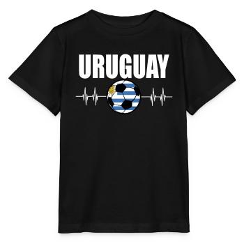 Uruguay Football - Stanley/Stella MINI CREATOR Kids’ T-Shirt - black - Front - Mikhail (115cm)