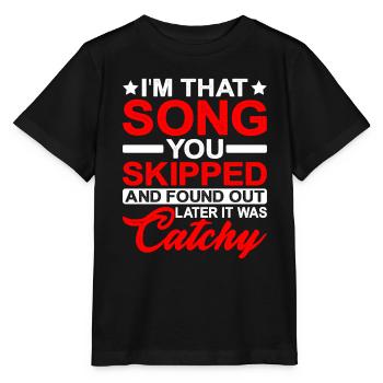Je suis cette chanson que tu as sautée - T-shirt bio MINI CREATOR Stanley/Stella Enfant - noir - Devant - Mikhail (115cm)