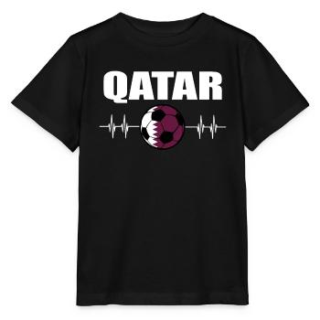 Katar Fußball - Stanley/Stella Kinder T-Shirt MINI CREATOR  - Schwarz - Vorne - Mikhail (115cm)