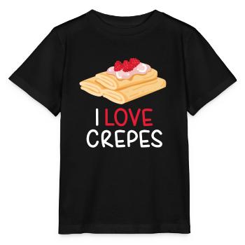 J’adore les crêpes crêpes - T-shirt bio MINI CREATOR Stanley/Stella Enfant - noir - Devant - Mikhail (115cm)