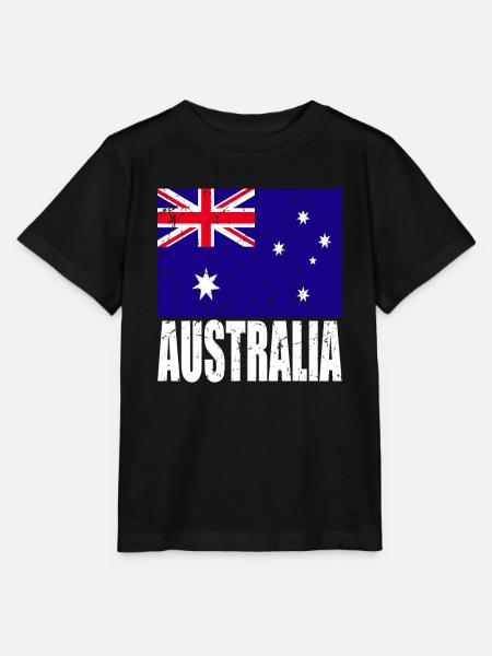 Australien Fahne - Stanley/Stella Kinder T-Shirt MINI CREATOR - Schwarz