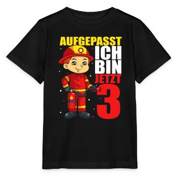 Aufgepasst ich bin jetzt 3 Jahre - Spruch Gebursta - Stanley/Stella Kinder T-Shirt MINI CREATOR  - Schwarz - Vorne - Mikhail (115cm)