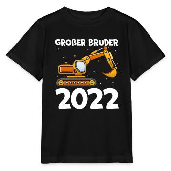 Großer Bruder 2022 - Nachwuchs Bagger Baby Geschwi - Stanley/Stella Kinder T-Shirt MINI CREATOR  - Schwarz - Vorne - Mikhail (115cm)
