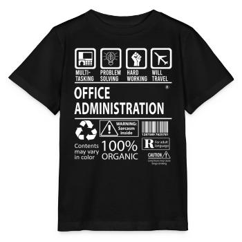 Administration Office Multitâche - T-shirt bio MINI CREATOR Stanley/Stella Enfant - noir - Devant - Mikhail (115cm)