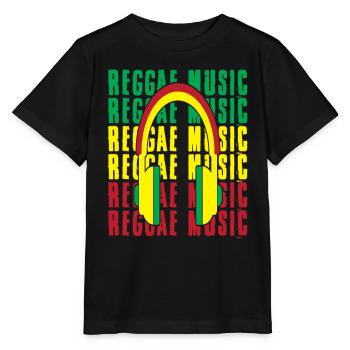 Reggae Music Rastafari Jamaica - Stanley/Stella MINI CREATOR Kids’ T-Shirt - black - Front - Mikhail (115cm)