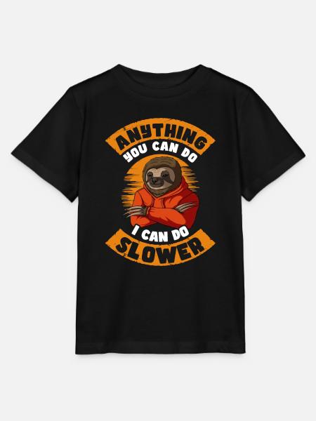 Faultier - Stanley/Stella Kinder T-Shirt MINI CREATOR - Schwarz