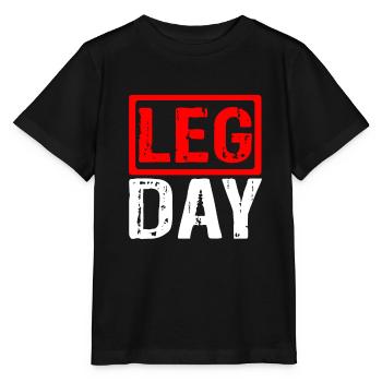 Leg Day Squats Bodybuilding Gym Geschenk für Fitne - Stanley/Stella Kinder T-Shirt MINI CREATOR  - Schwarz - Vorne - Mikhail (115cm)