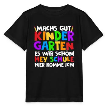 Schulkind Ende Kindergarten Schüler Abschied Vorsc - Stanley/Stella Kinder T-Shirt MINI CREATOR  - Schwarz - Vorne - Mikhail (115cm)