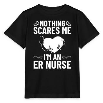 Infirmière d’urgence Premiers soins - T-shirt bio MINI CREATOR Stanley/Stella Enfant - noir - Devant - Mikhail (115cm)