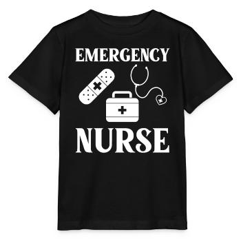 Infirmière d’urgence Premiers soins - T-shirt bio MINI CREATOR Stanley/Stella Enfant - noir - Devant - Mikhail (115cm)