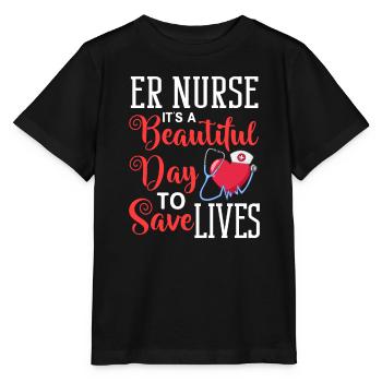 Infirmière d’urgence Premiers soins - T-shirt bio MINI CREATOR Stanley/Stella Enfant - noir - Devant - Mikhail (115cm)