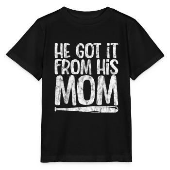 Il l’a obtenu de sa mère 3 - T-shirt bio MINI CREATOR Stanley/Stella Enfant - noir - Devant - Mikhail (115cm)