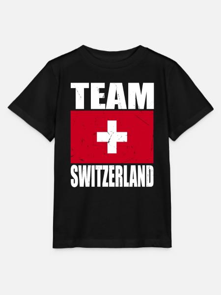Team Schweiz Fußball - Stanley/Stella Kinder T-Shirt MINI CREATOR  - Schwarz