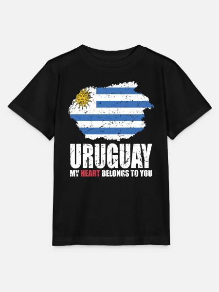 Uruguay Fahne - Stanley/Stella Kinder T-Shirt MINI CREATOR - Schwarz