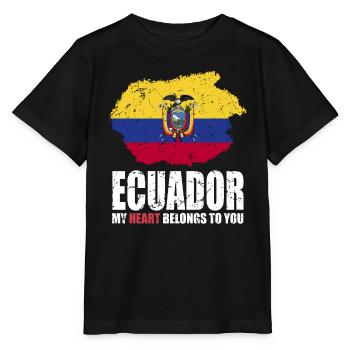 Ecuador Flag - Stanley/Stella MINI CREATOR Kids’ T-Shirt - black - Front - Mikhail (115cm)