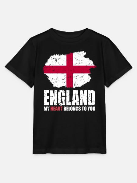 England Fahne - Stanley/Stella Kinder T-Shirt MINI CREATOR  - Schwarz