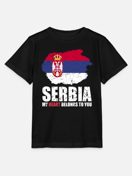 Serbien Fahne - Stanley/Stella Kinder T-Shirt MINI CREATOR - Schwarz