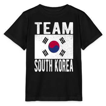 South Korea Flag - Stanley/Stella MINI CREATOR Kids’ T-Shirt - black - Front - Mikhail (115cm)