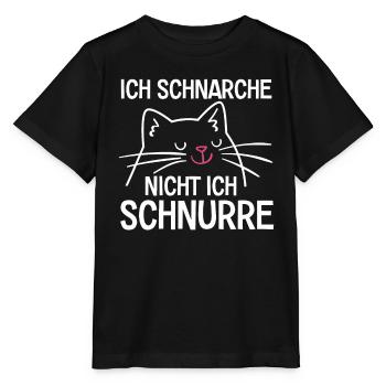 Ich Schnarche Nicht Ich Schnurre - Stanley/Stella Kinder T-Shirt MINI CREATOR  - Schwarz - Vorne - Mikhail (115cm)