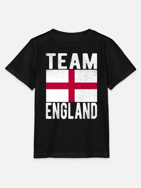 England Fahne - Stanley/Stella Kinder T-Shirt MINI CREATOR - Schwarz