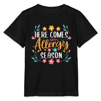 Voici la chemise de saison des allergies - T-shirt bio MINI CREATOR Stanley/Stella Enfant - noir - Devant - Mikhail (115cm)