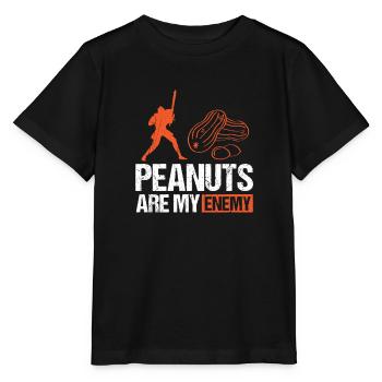 Les cacahuètes sont ma chemise ennemie Chemise d’allergie aux arachides - T-shirt bio MINI CREATOR Stanley/Stella Enfant - noir - Devant - Mikhail (115cm)