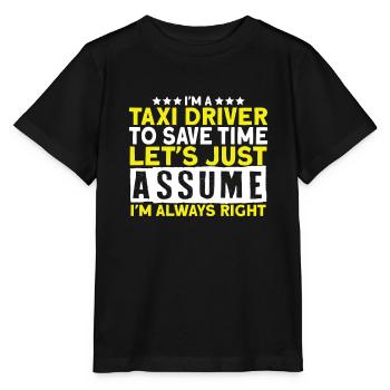 Dans un chauffeur de taxi Chauffeur de taxi - T-shirt bio MINI CREATOR Stanley/Stella Enfant - noir - Devant - Mikhail (115cm)