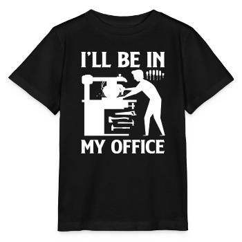 Hobby Carpenter Craftsman Office Workshop - Stanley/Stella MINI CREATOR Kids’ T-Shirt - black - Front - Mikhail (115cm)