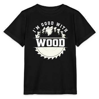 Forester Forestry Woodworker Carpenter - Stanley/Stella MINI CREATOR Kids’ T-Shirt - black - Front - Mikhail (115cm)