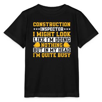 Building inspector Spruch - Stanley/Stella MINI CREATOR Kids’ T-Shirt - black - Front - Mikhail (115cm)