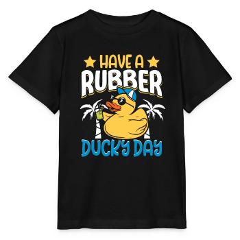 Gummiente Gummienten Entenliebhaber Badezimmer - Stanley/Stella Kinder T-Shirt MINI CREATOR  - Schwarz - Vorne - Mikhail (115cm)