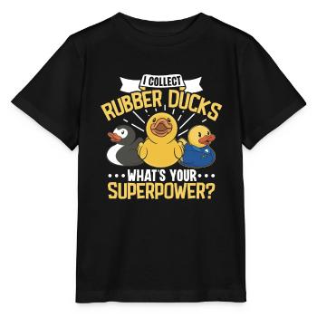 Gummiente Gummienten Entenliebhaber Badezimmer - Stanley/Stella Kinder T-Shirt MINI CREATOR  - Schwarz - Vorne - Mikhail (115cm)