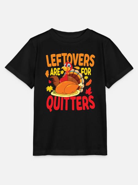 Leftovers Are For Quitters - Stanley/Stella Kinder T-Shirt MINI CREATOR - Schwarz