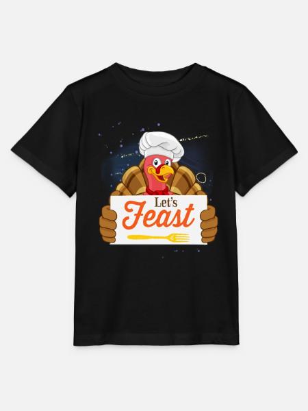 Turkey Thanksgiving Turkey Feast - Stanley/Stella Kinder T-Shirt MINI CREATOR - Schwarz