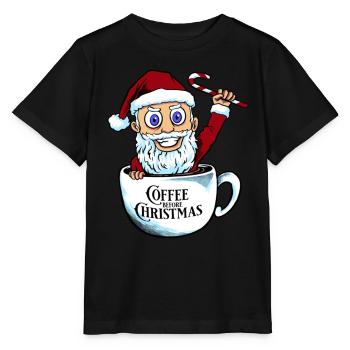 Santa Coffee Show Claus Nouvel An Noël - T-shirt bio MINI CREATOR Stanley/Stella Enfant - noir - Devant - Mikhail (115cm)